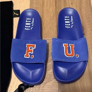 Fenty Beauty Royal Blue Slide with White Logo